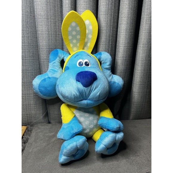 Blues Clues Plush Dressed Easter Bunny Yellow Polka Dots Stuffed Animal Toy 18" - Picture 1 of 11